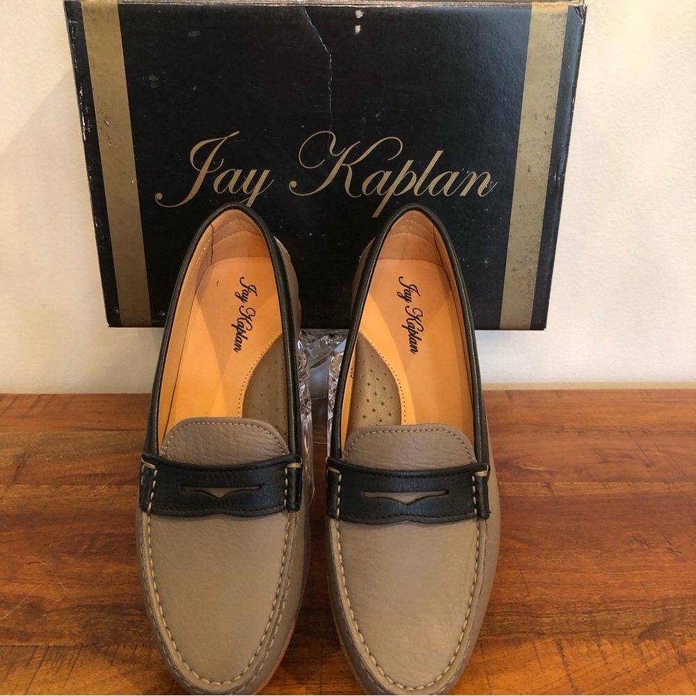 Jay Kaplan pre-owned but not worn, real leather,Made in Italy,loafers EU 35/US 5
